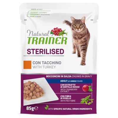 Natural Trainer Cat Sterilizzato Bustina 85gr