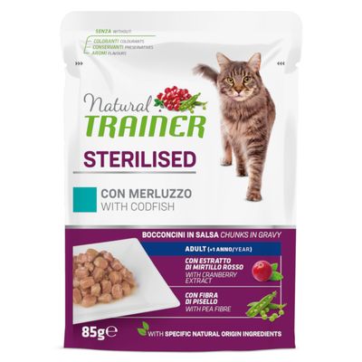 Natural Trainer Cat Sterilizzato Bustina 85gr