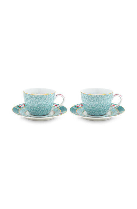 Set/2 Espresso Cups & Saucers Blushing