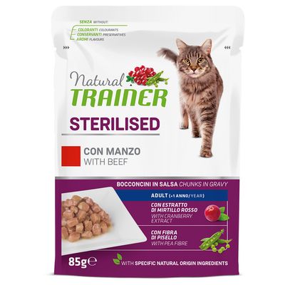 Natural Trainer Cat Sterilizzato Bustina 85gr