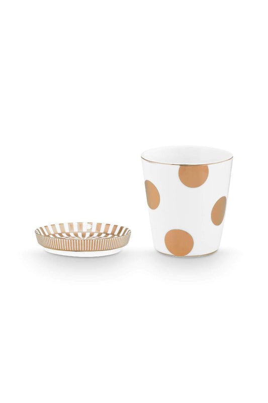 Mug Tea Tip Dot Oro Bianco