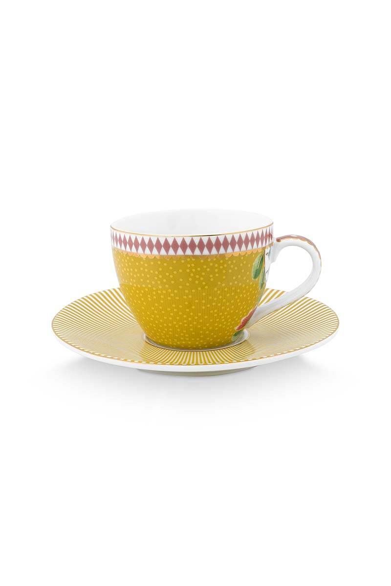 Set/2 Espresso Cups & Saucers La Majorelle Yellow