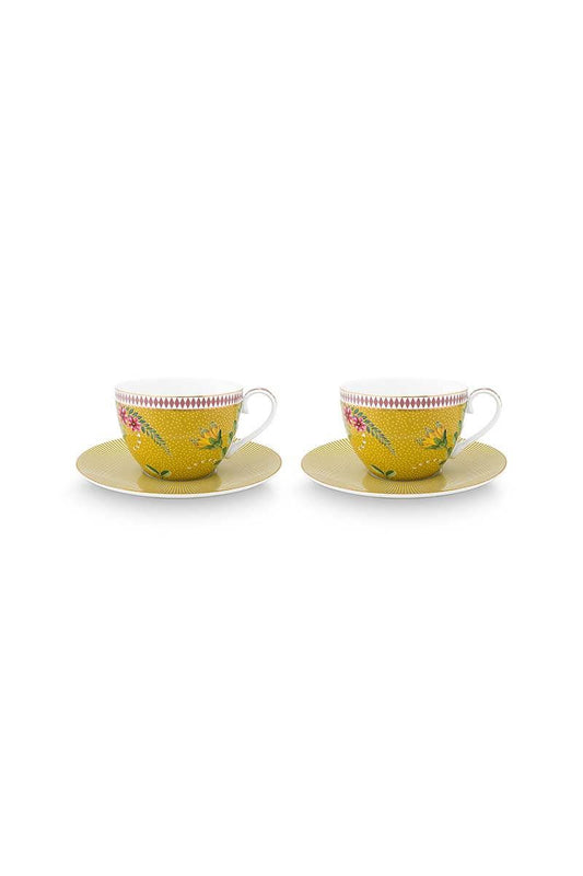 Set/2 Cups & Saucers La Majorelle Yellow