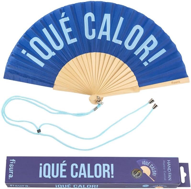 Ventaglio “¡Que calor!” blue