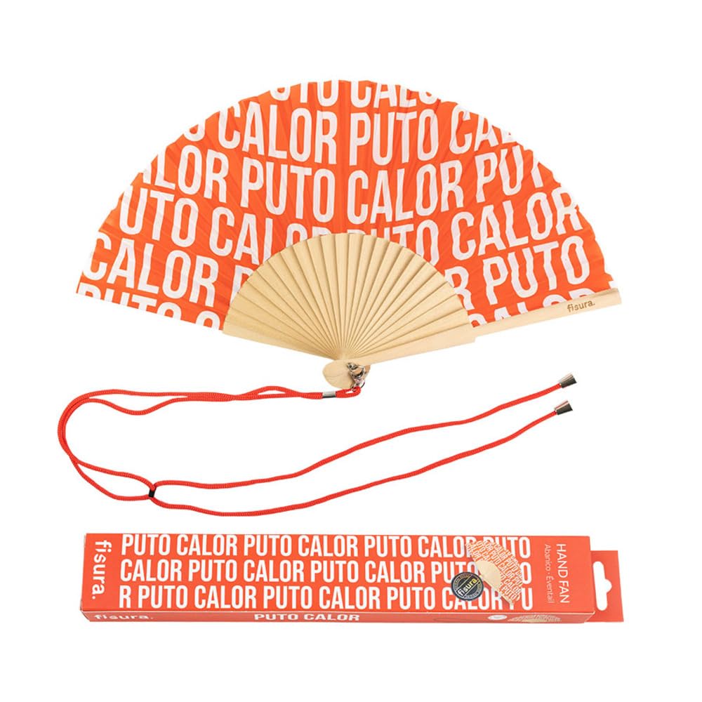 Ventaglio “Puto calor” red pattern