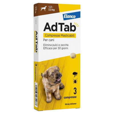 Adtab Compresse Masticabili Cani 1,3 - 2,5 Kg