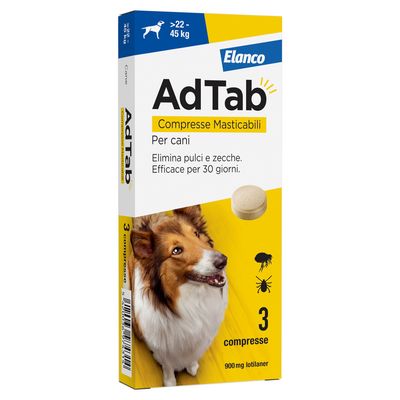 Adtab Compresse Masticabili Cani 22 - 45 Kg