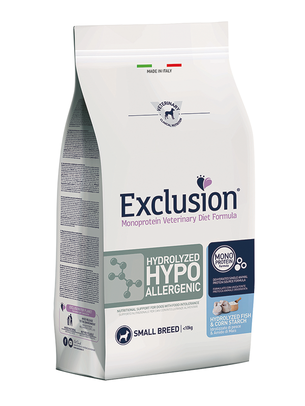 Exclusion Dog Hydro Hypoallergenic Pesce & Amido Di Mais Small