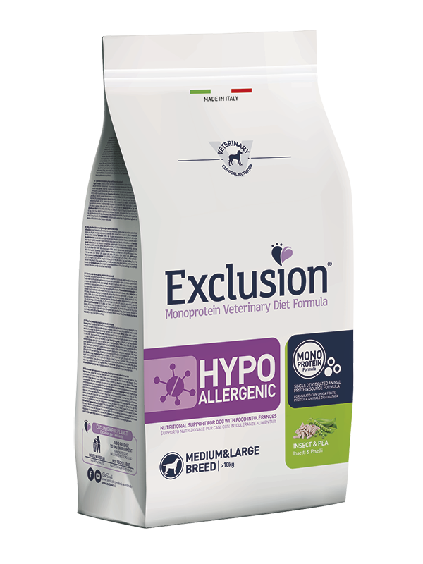 Exclusion Dog Hypoallergenic Insetti & Piselli Medium/L