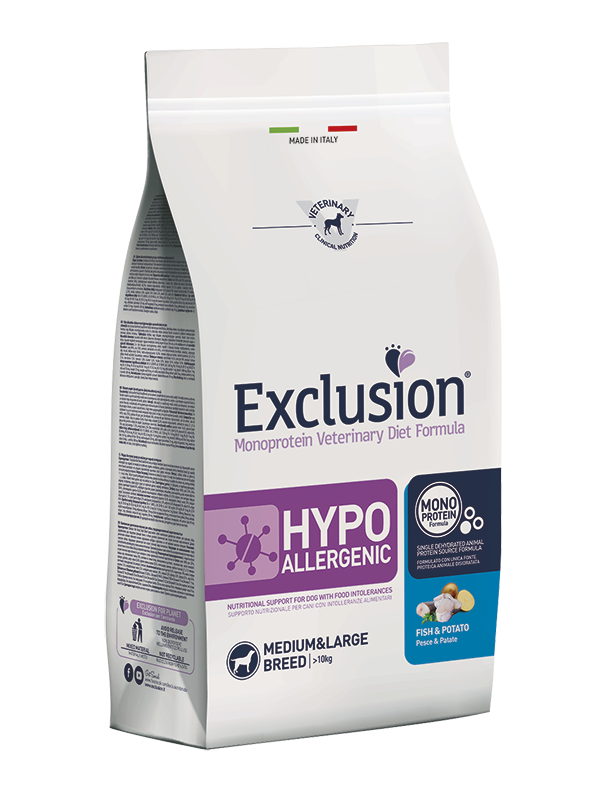 Exclusion Dog Hypoallergenic Pesce & Patate Medium/L