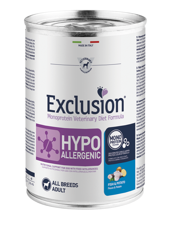 Exclusion Dog Hypoallergenic Pesce & Patate Umido