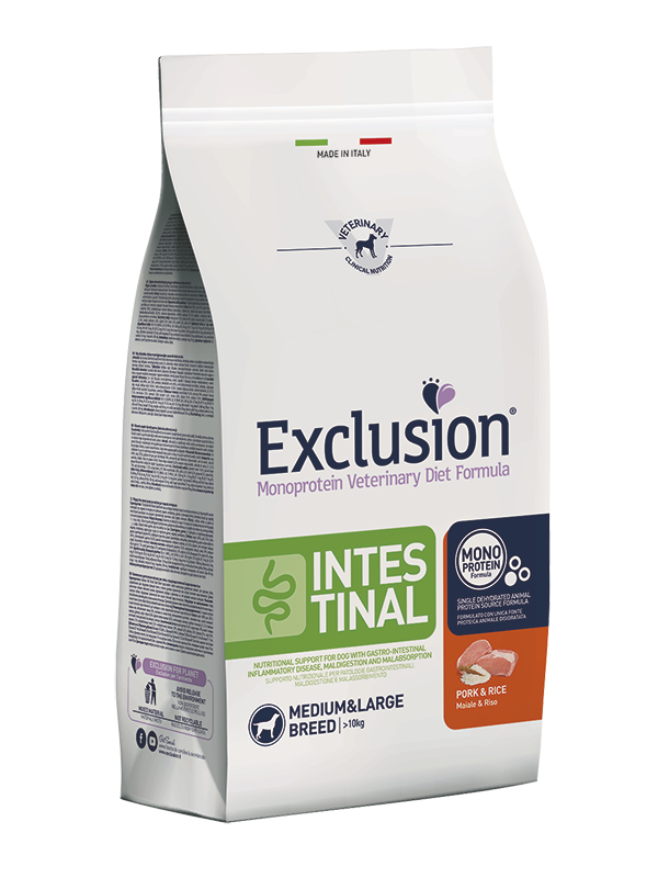 Exclusion Dog Intestinal Maiale & Riso Medium/L
