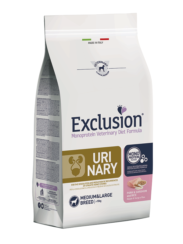 Exclusion Dog Urinary Maiale & Sorgo & Riso Small
