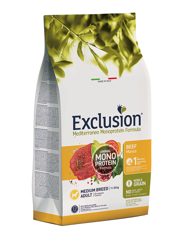Exclusion Mediterraneo Dog Adult Manzo Medium