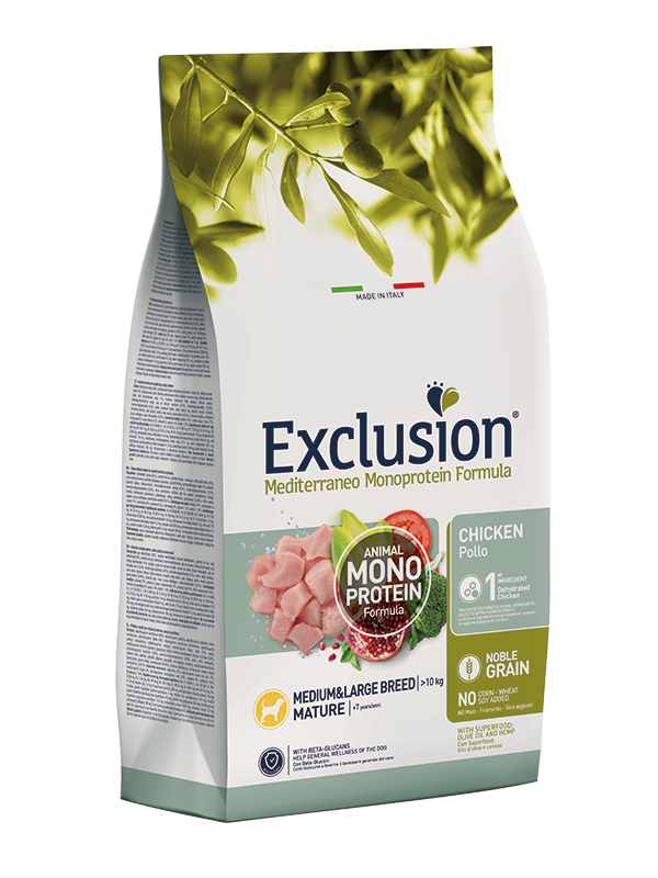 Exclusion Mediterraneo Dog Mature Pollo Medium&Large