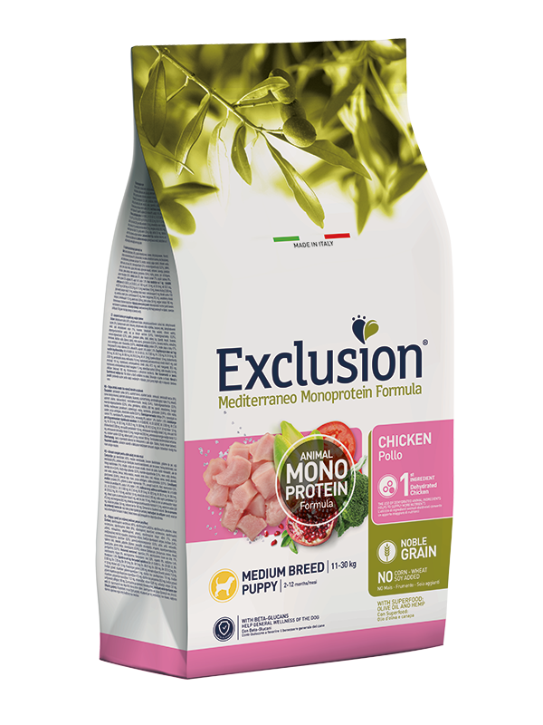 Exclusion Mediterraneo Dog Puppy Pollo Medium