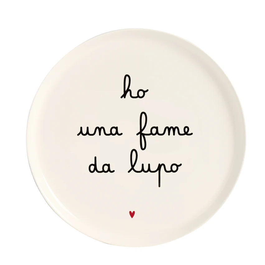 Piatto Pizza Ho Una Fame Da Lupo