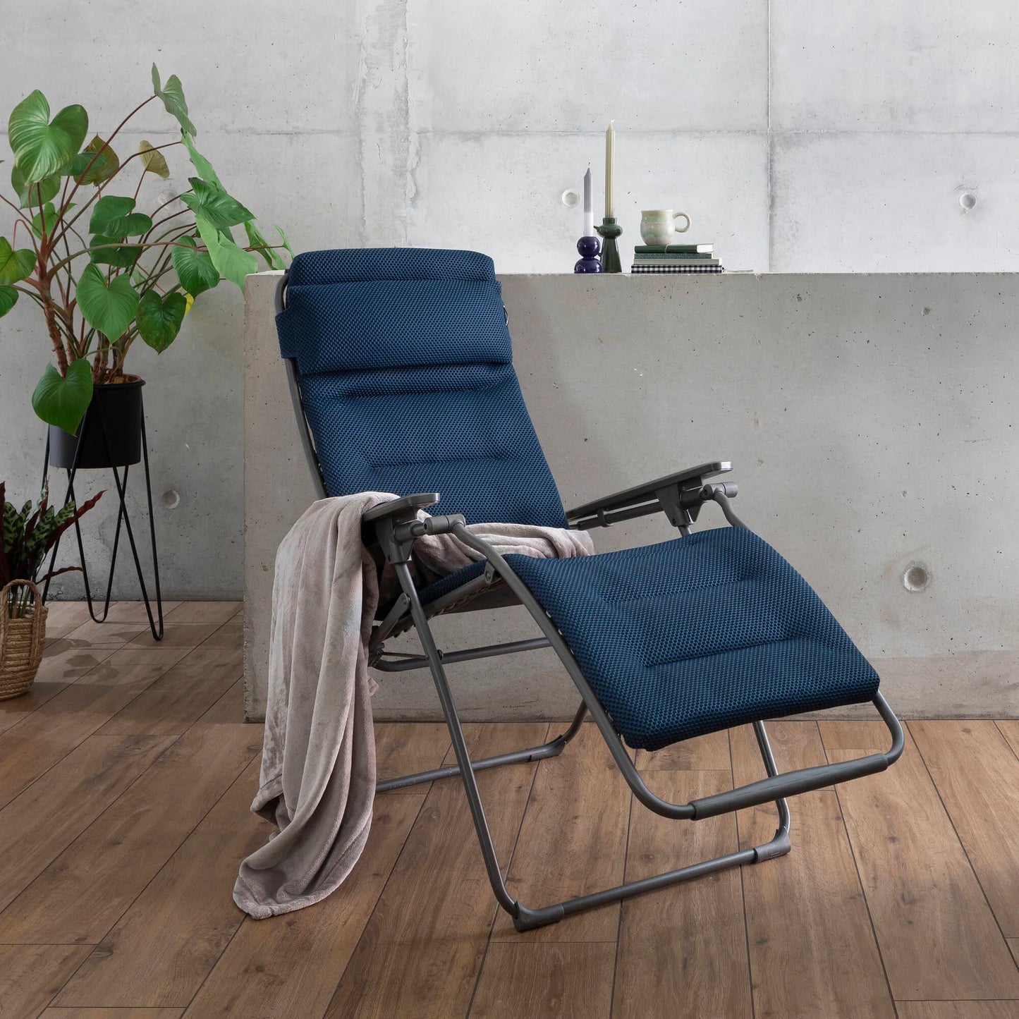 Poltrona Relax imbottita gravità zero Futura Bec Becomfort® Bleu Encre 8900