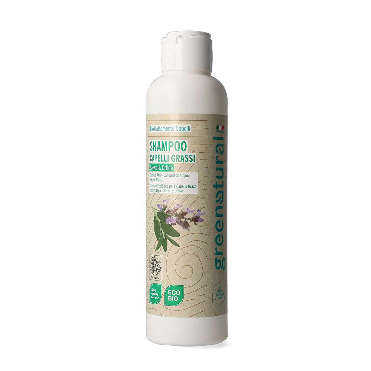 Shampoo Capelli Grassi e con Forfora Salvia & Ortica - ecobio