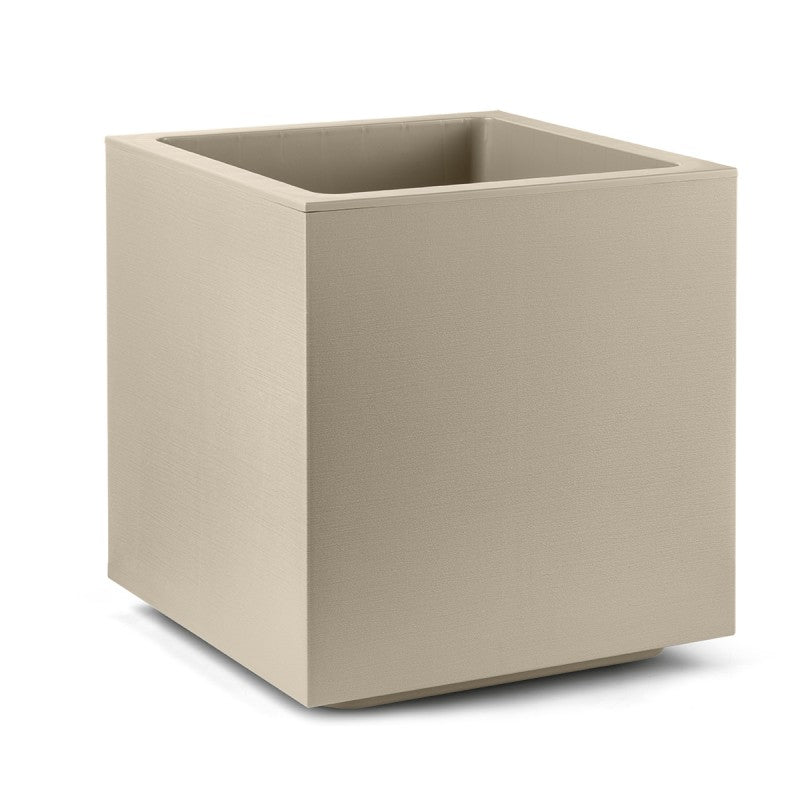 Vaso Cubo Matheria 40cm Greige