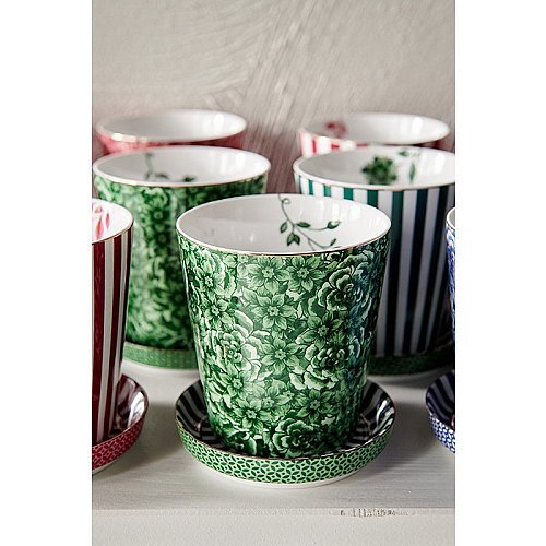 Tazza Piccola senza orecchio Fiore Royal Verde