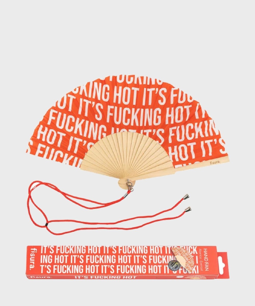 Ventaglio “Its fucking hot” red pattern