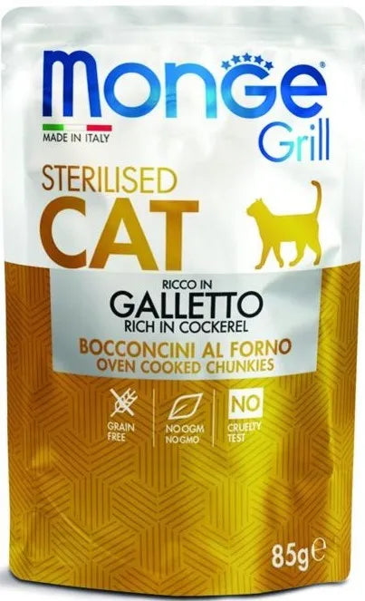 Monge Cat Grill Bustina Sterilizzato 85 Gr