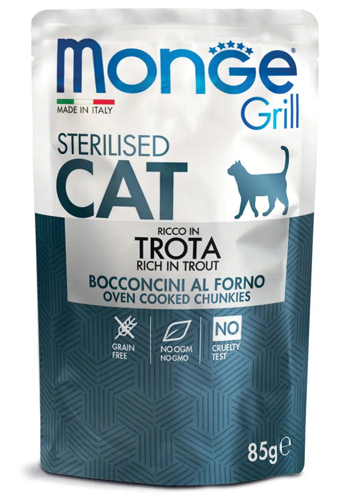 Monge Cat Grill Bustina Sterilizzato 85 Gr