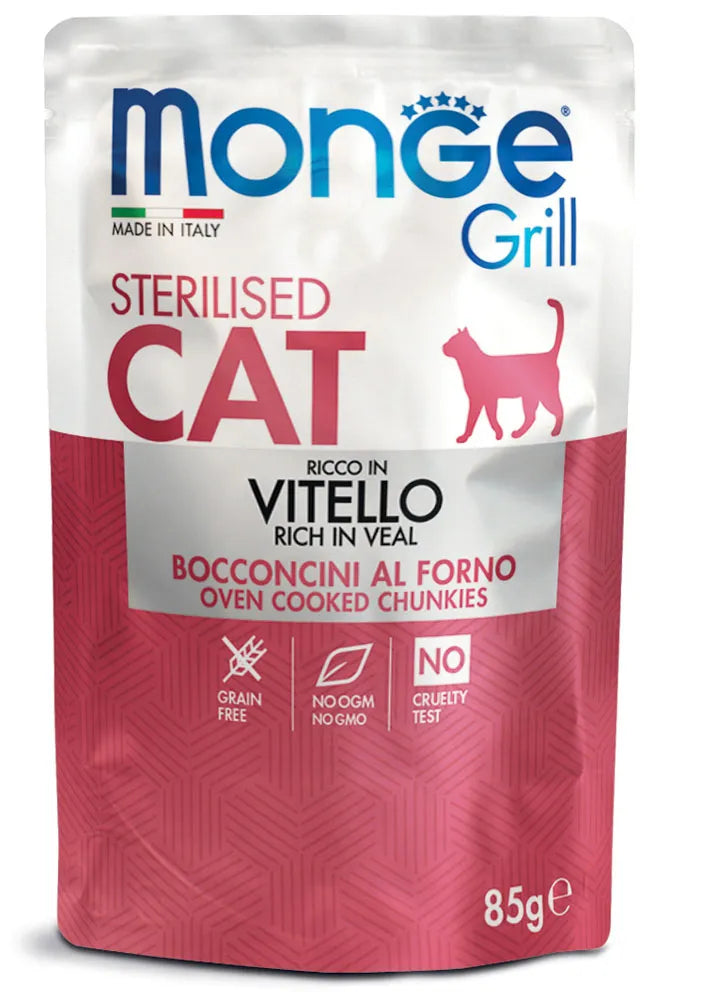 Monge Cat Grill Bustina Sterilizzato 85 Gr