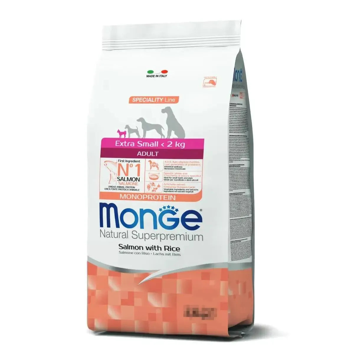 Monge Dog Extra Small Adult Salm & Riso 800gr