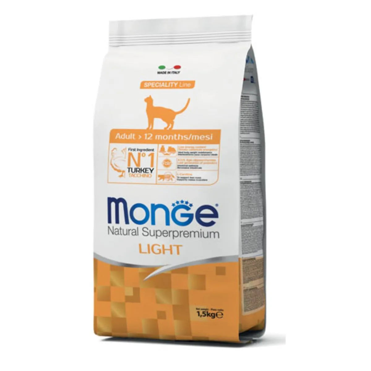 Monge Cat Light Tacchino 1,5kg