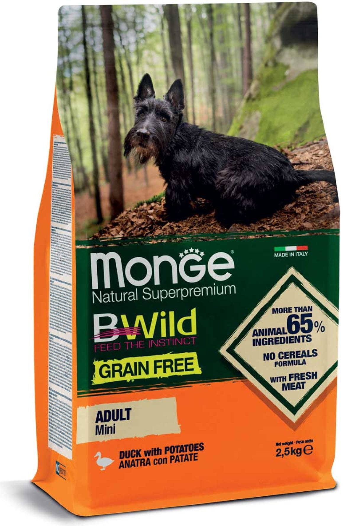 Bwild Dog Mini Adult Anatra Patate 2,5kg
