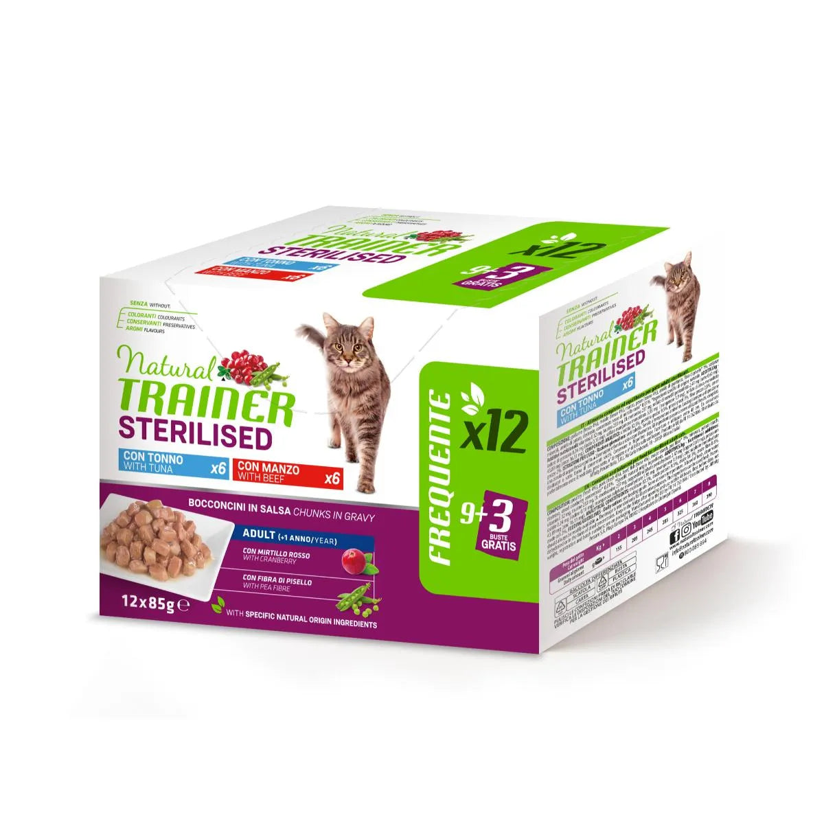 Natural Trainer Cat Sterlizzato 85gx12