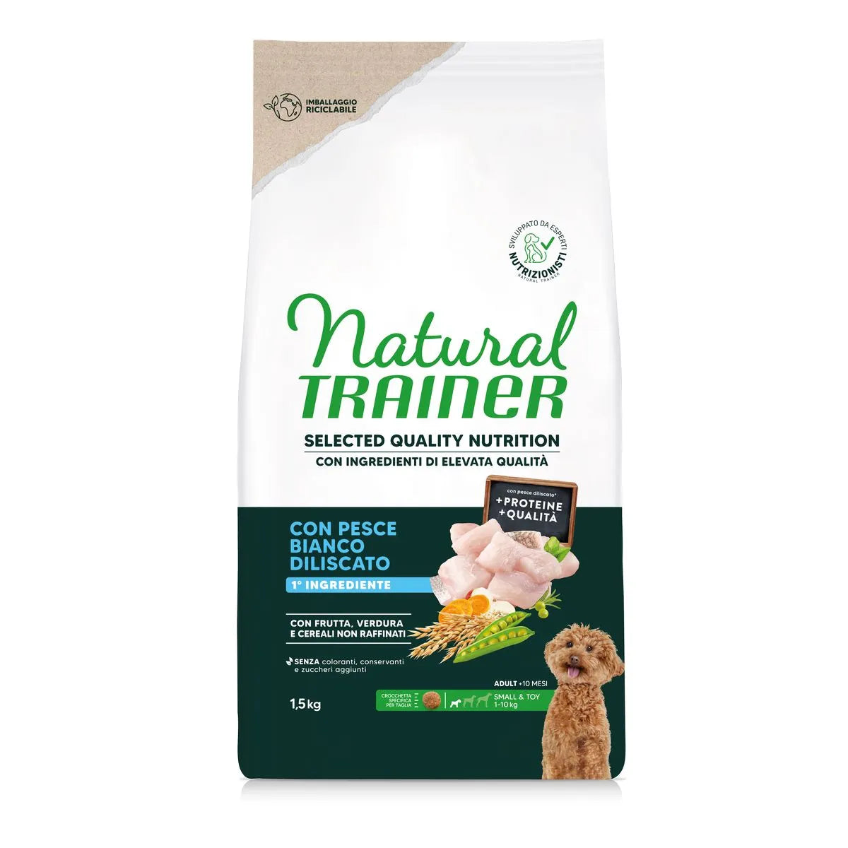 Natural Trainer Dog Selected Adult Mini Pesce Bianco