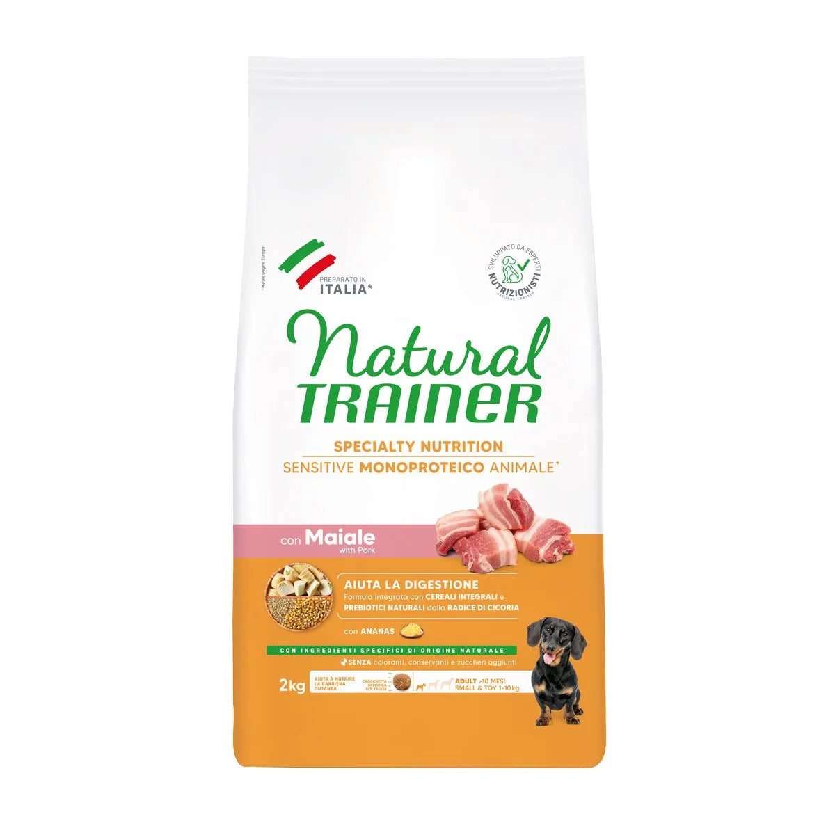 Natural Trainer Dog Sensitive Adult Mini Maiale