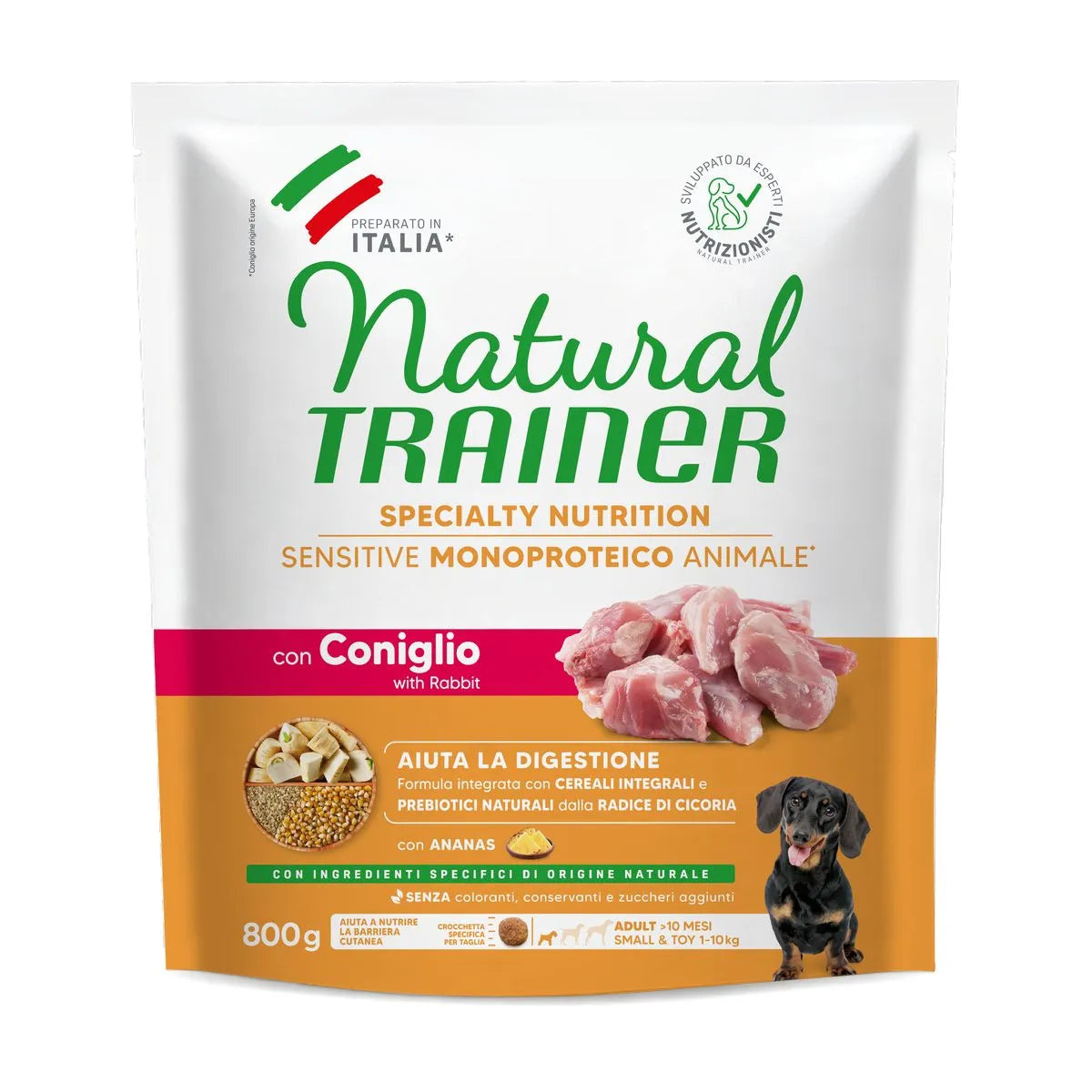 Natural Trainer Dog Sensitive Adult Mini Coniglio