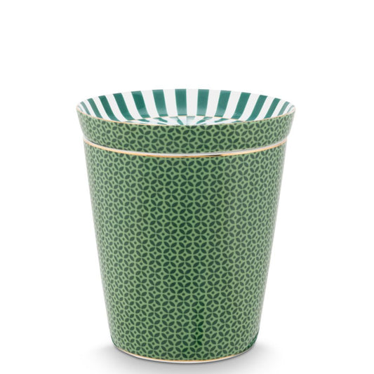 Set/2 Mug Piccola senza orecchio Piastrelle Reali e Tea Tip Verde