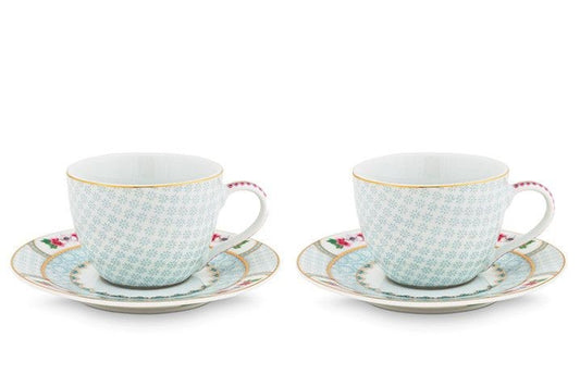 Set/2 Espresso Cups & Saucers Blushing