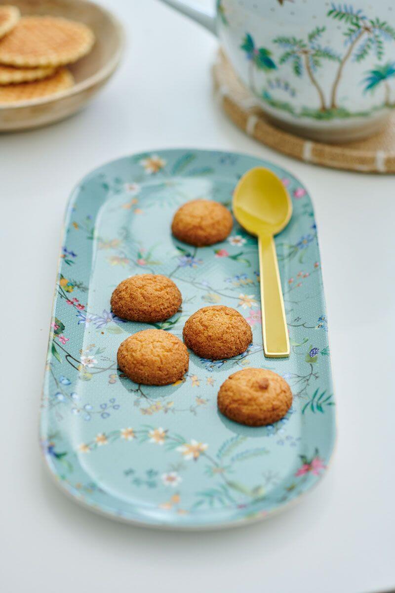 Vassoio Per Torte Rettangolare Jolie Flowers Blue