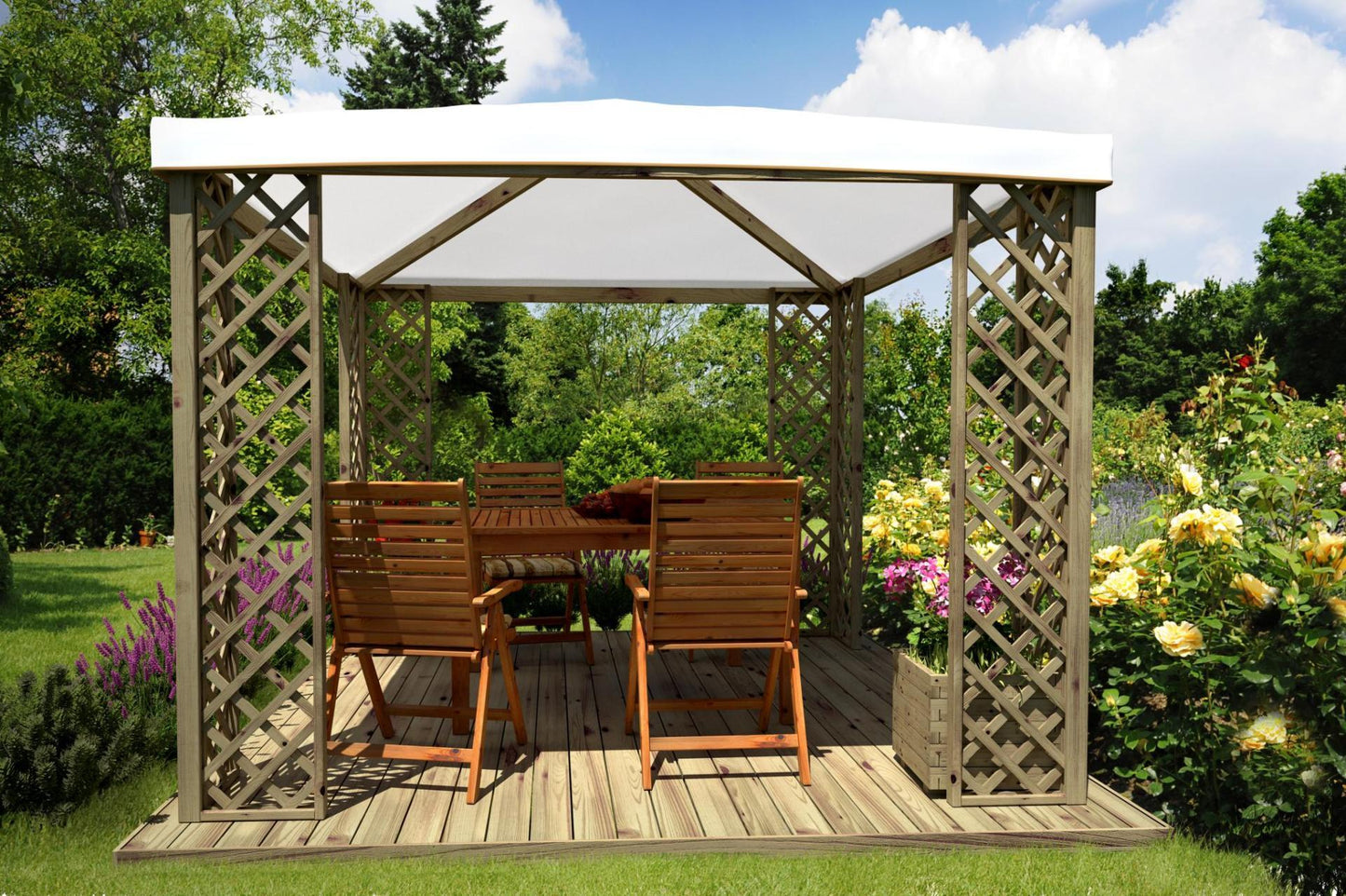 Gazebo Fox JT40 Pocket impr. 300x300 cm copertura pvc