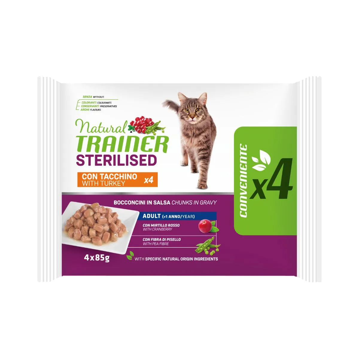 Natural Trainer Cat Adult Sterilizzato 85gx4