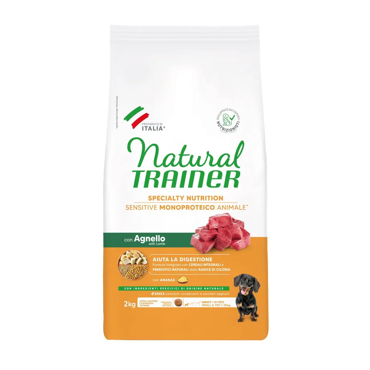 Natural Trainer Dog Sensitive Adult Mini Agnello