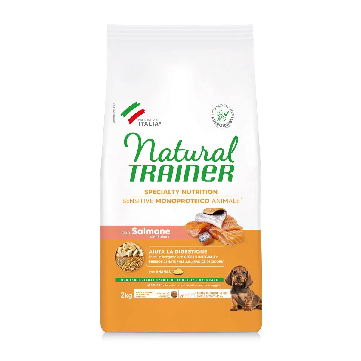 Natural Trainer Dog Sensitive Puppy Mini Salmone