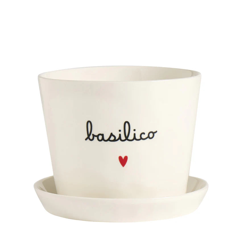 Vaso D15x12cm Basilico Cuore