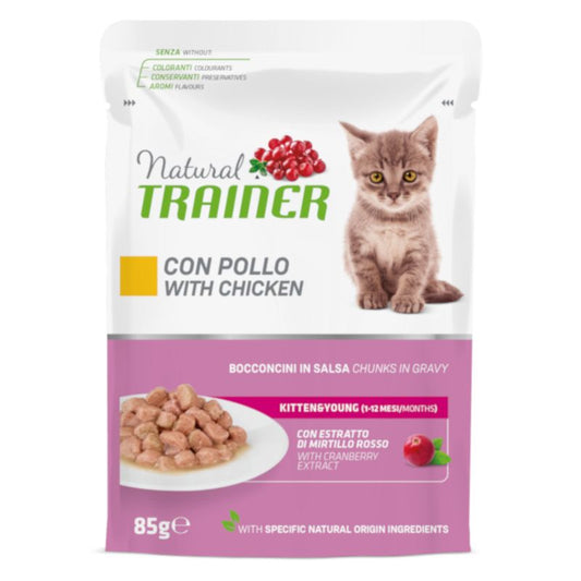 Natural Trainer Cat Kitten-Young Pollo Busta 85gr