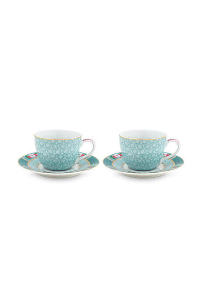 Set/2 Espresso Cups & Saucers Blushing