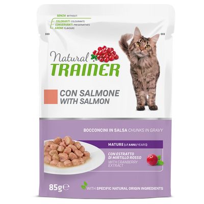Natural Trainer Cat Mature Salmone 85g