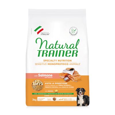 Natural Trainer Dog Sensitive Puppy&Junior M/M Salmone 3 Kg