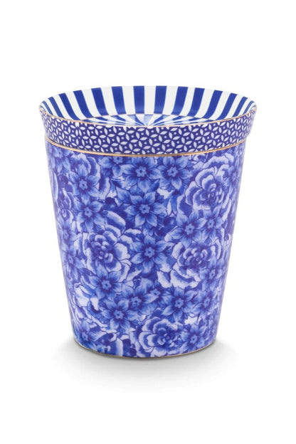 Set/2 Mug Piccola senza orecchio Fiore Reale e Tea Tip Blu