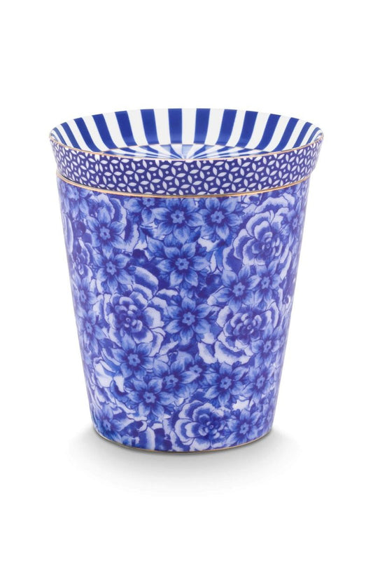Mug Piccola senza orecchio Fiore Reale e Tea Tip Blu